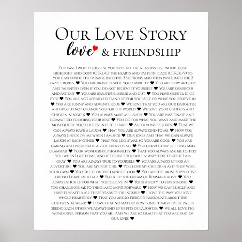 60 things we love about you 70th 80th birthday poster