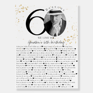 60 Things We Love About You Gold Board