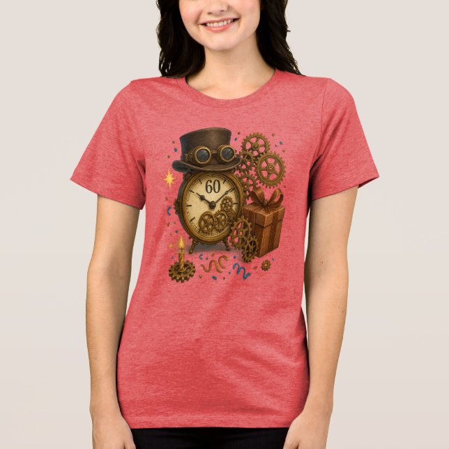 60 & Timeless – Steampunk Celebration Tri-Blend Shirt (Front)