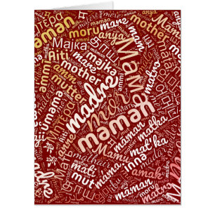 60 Words for 'Mother' in Different Languages Card