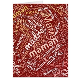 60 Words for 'Mother' in Different Languages Card