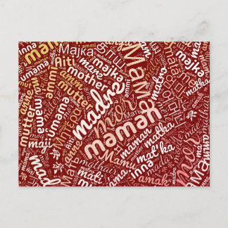 60 Words for 'Mother' in Different Languages Holiday Postcard