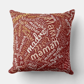 60 Words for 'Mother' in Different Languages Throw Pillow