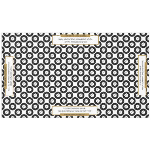 60"x104" Trade Show Tablecloth Gold Black