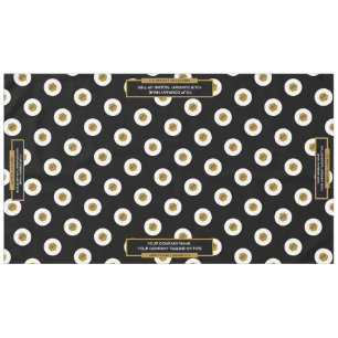 60"X104" Trade Show Tablecloth Logo Gold and Black