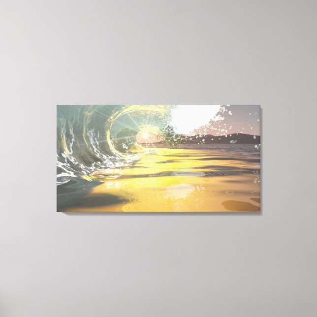 60"x40" Canvas art w' "Breaker at dawn" image (Front)