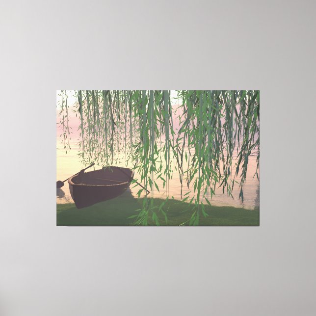 60"x40" Canvas Art w' "Under the Willows" image (Front)