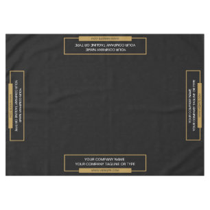 60"x84" Trade Show Tablecloth Gold Black