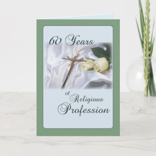 60 Year Anniversary for Nun Religious Profession Card