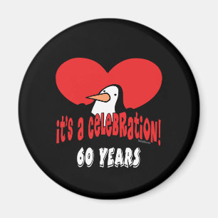 60 Year Celebration Penguin Magnet