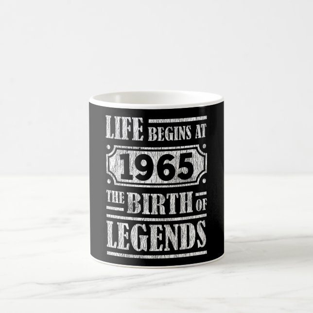 60 Year Old 1965 Birth Of Legend 60th Birthday Coffee Mug (Center)