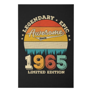 60 Year Old Bday 1965 Awesome 60th Birthday Gift Faux Canvas Print