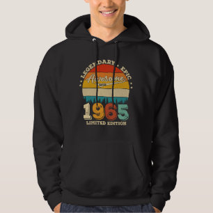 60 Year Old Bday 1965 Awesome 60th Birthday Gift Hoodie