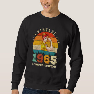 60 Year Old Bday 1965 Vintage 60th Birthday Women Sweatshirt