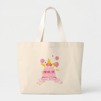 60 Year Old Birthday Cake Large Tote Bag