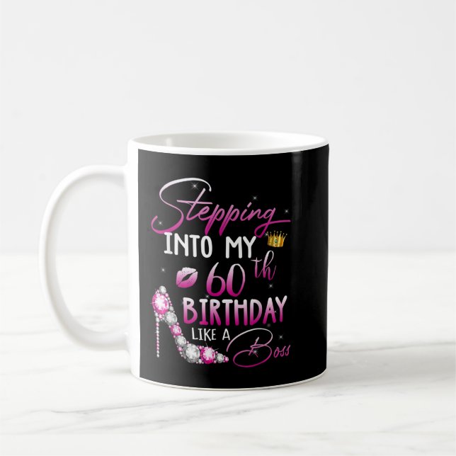 60 Year Old Gifts Stepping Into My 60th Birthday L Coffee Mug (Left)