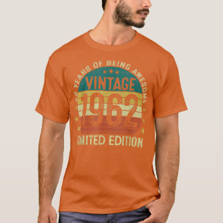 60 Year Old Gifts Vintage 1962 Limited Edition 60t T-Shirt
