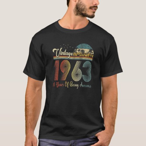 60 Year Old Gifts Vintage 1963 60th Birthday Gift  T_Shirt