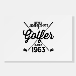 60 Year Old Golfer Golfing 1963 Golfer's 60th Foam Board