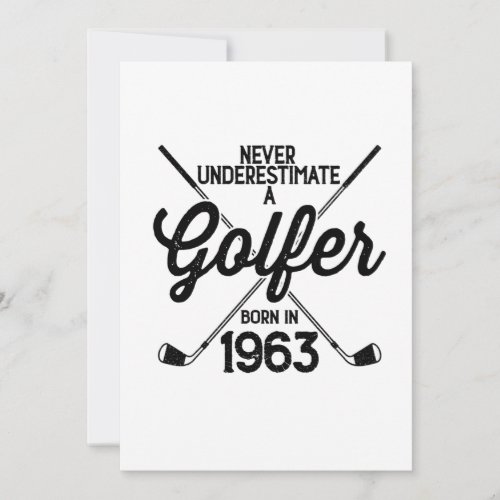 60 Year Old Golfer Golfing 1963 Golfers 60th Invitation