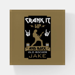 60 Year Old Rockers Birthday Paperweight