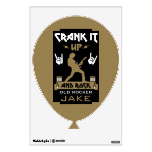 60 Year Old Rockers Birthday Wall Decal