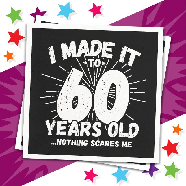 60 Year Old Sarcastic Meme Funny 60th Birthday Napkins (Creator Uploaded)