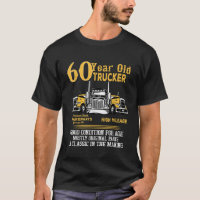 60 Year Old Trucker Funny 60th Birthday Gift Men D