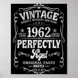 60 Year Old Vintage 1962 60th Birthday Gift Made I Poster