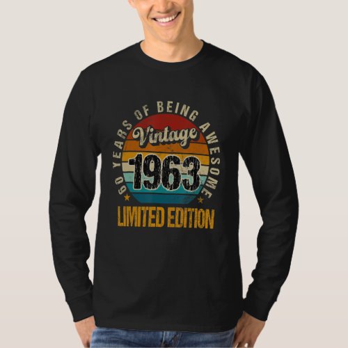 60 Year Old Vintage 1963 60th Birthday party T_Shirt