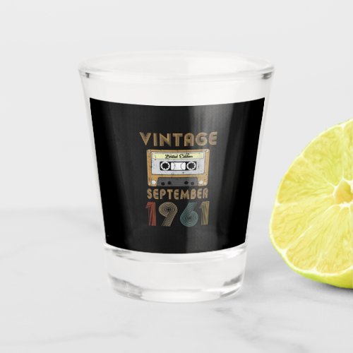 60 Year Old _ Vintage Made In September 1961 60th Shot Glass