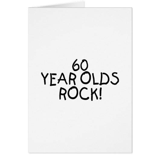 60 Year Olds Rock Cards (Front)