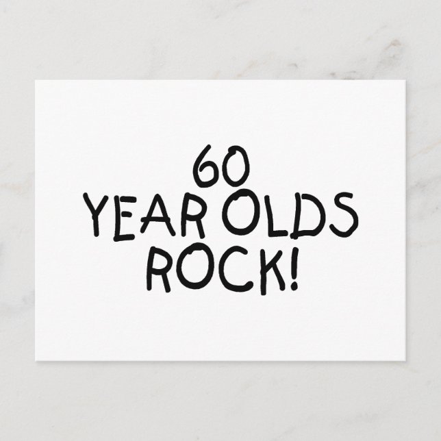 60 Year Olds Rock Postcard (Front)