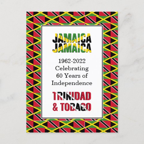 60 Years Anniversary Jamaica Trinidad Postcard