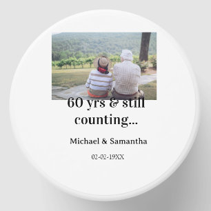 60 years anniversary still counting photo name dat mini candle favors