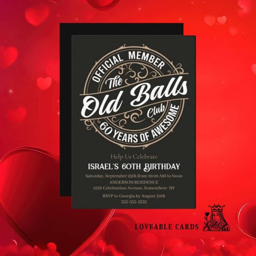 60 Years  Birthday Invitation