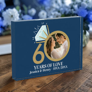 60 years diamond anniversary ring photo acrylic award