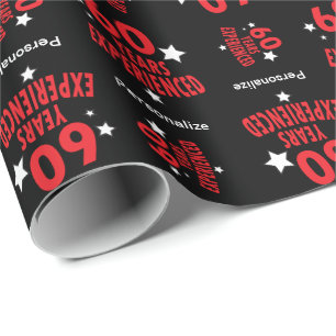 60 Years Experienced Personalize Birthday Wrapping Paper