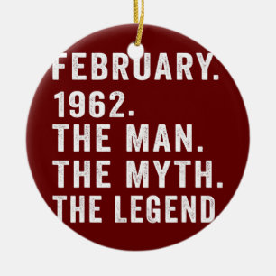 60 Years Old Birthday Gifts The Man Myth Legend Ceramic Ornament