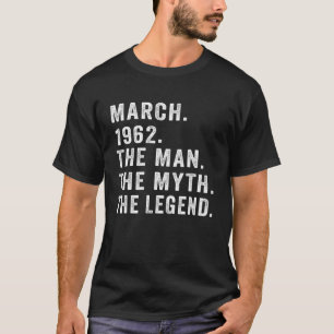 60 Years Old Birthday Gifts The Man Myth Legend Ma T-Shirt