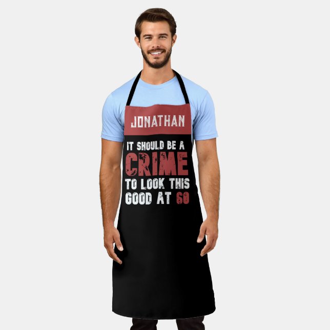 60 Years Old Funny 60th Birthday Distressed Apron (Worn)