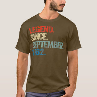 60 Years Old Gifts Legend Since September 1962 60t T-Shirt