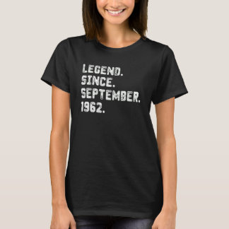 60 Years Old Legend Since September 1962 60th Bir T-Shirt