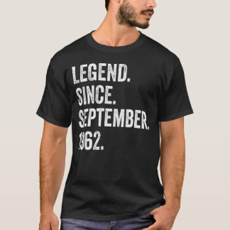 60 Years Old Legend Since September 1962 60th Birt T-Shirt