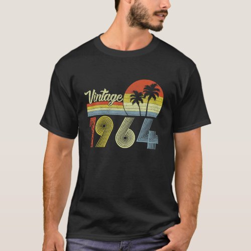 60 Years Old Retro Gifts Vintage 1964 60th T_Shirt