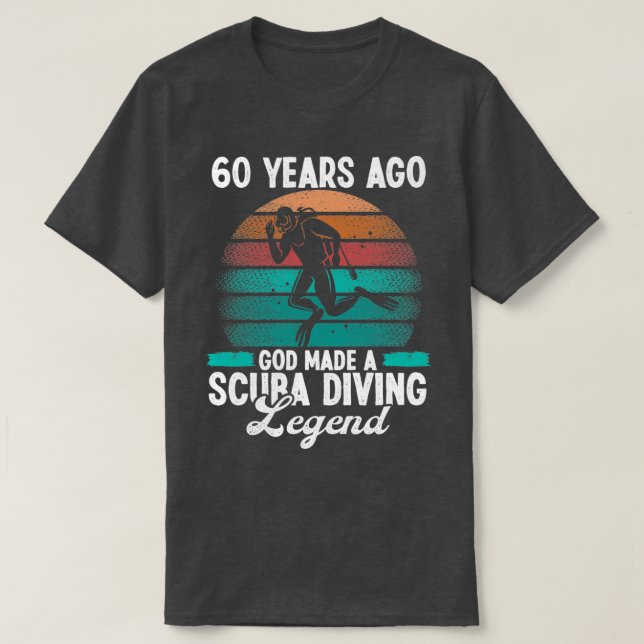 60 Years Old Scuba Diving Diver 60 Birthday T-Shirt (Design Front)