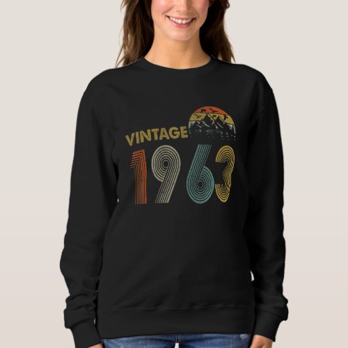 60 Years Old Vintage 1963  60th Birthday 5 Sweatshirt