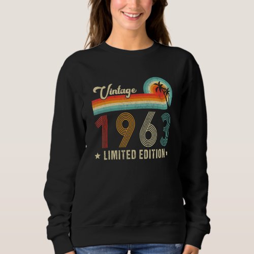 60 Years Old Vintage 1963  60th Birthday Sweatshirt