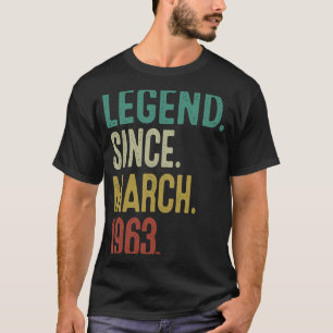 60 Years Old Vintage March 1963 60th Birthday Men T-Shirt