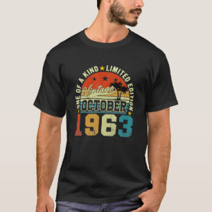 60 Years Old Vintage October 1963 Men Women 60th T-Shirt